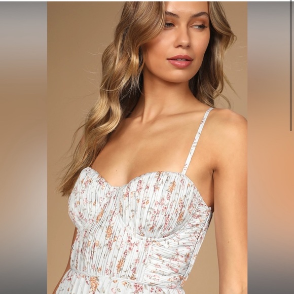 Lulus Ruffle Pleated Dress - Picture 2 of 5